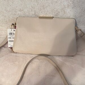 On 34th Chic Cream Crossbody Bag NWT